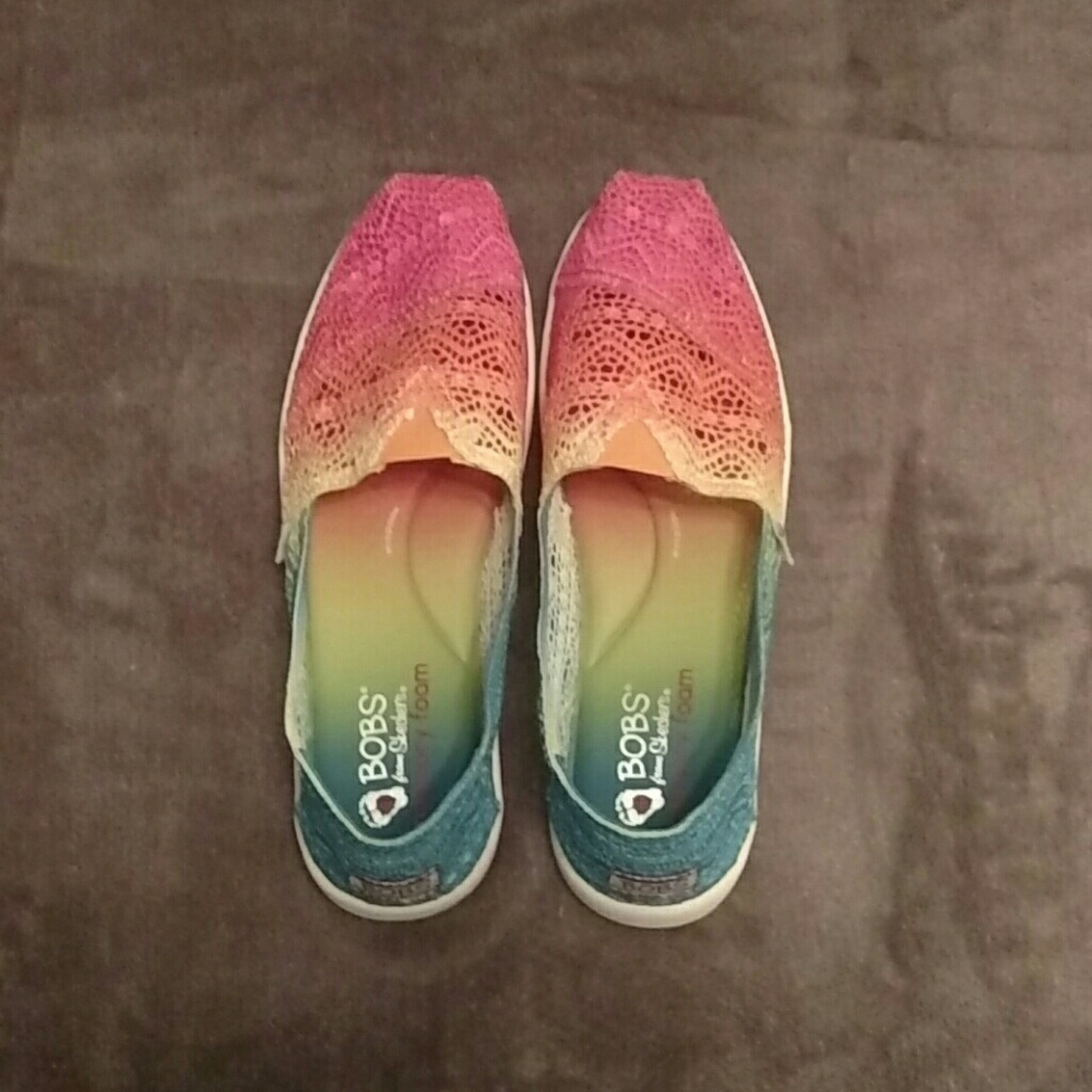 Never worn rainbow espadrilles